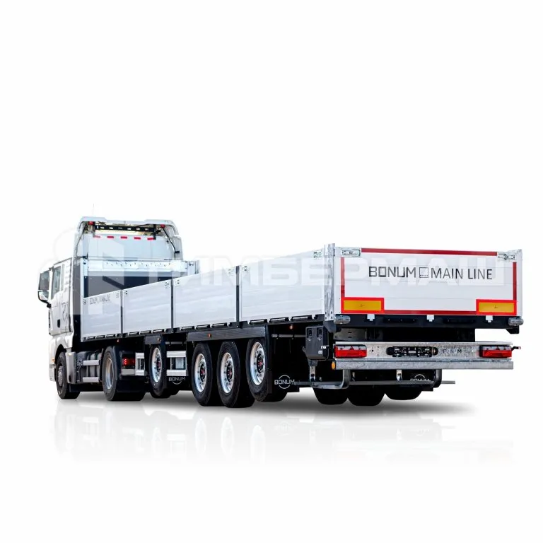 Бортовой полуприцеп BONUM 13,62 м с вынесенной осью для перевозки опасных грузов